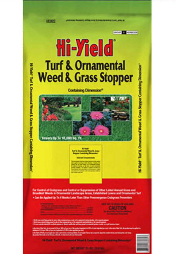 Hi-Yield Weed & Grass Stopper with Dimension